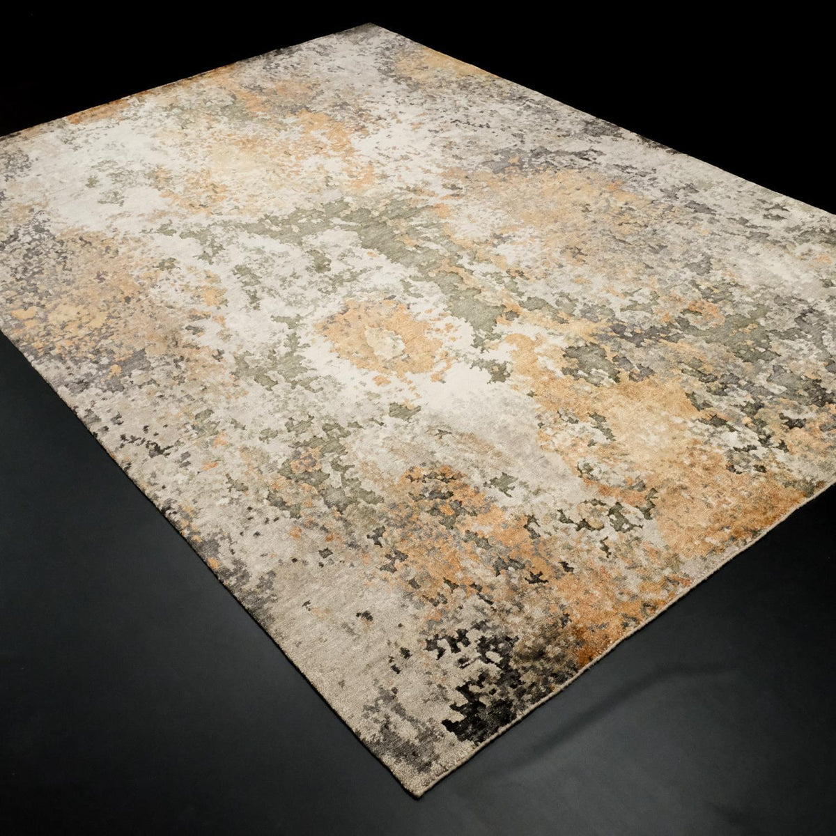 Maison Serisi El Dokuma Soyut Desenli Viskon Halı, rengarenk, 205x300 – 260x350 cm — Halıcızade