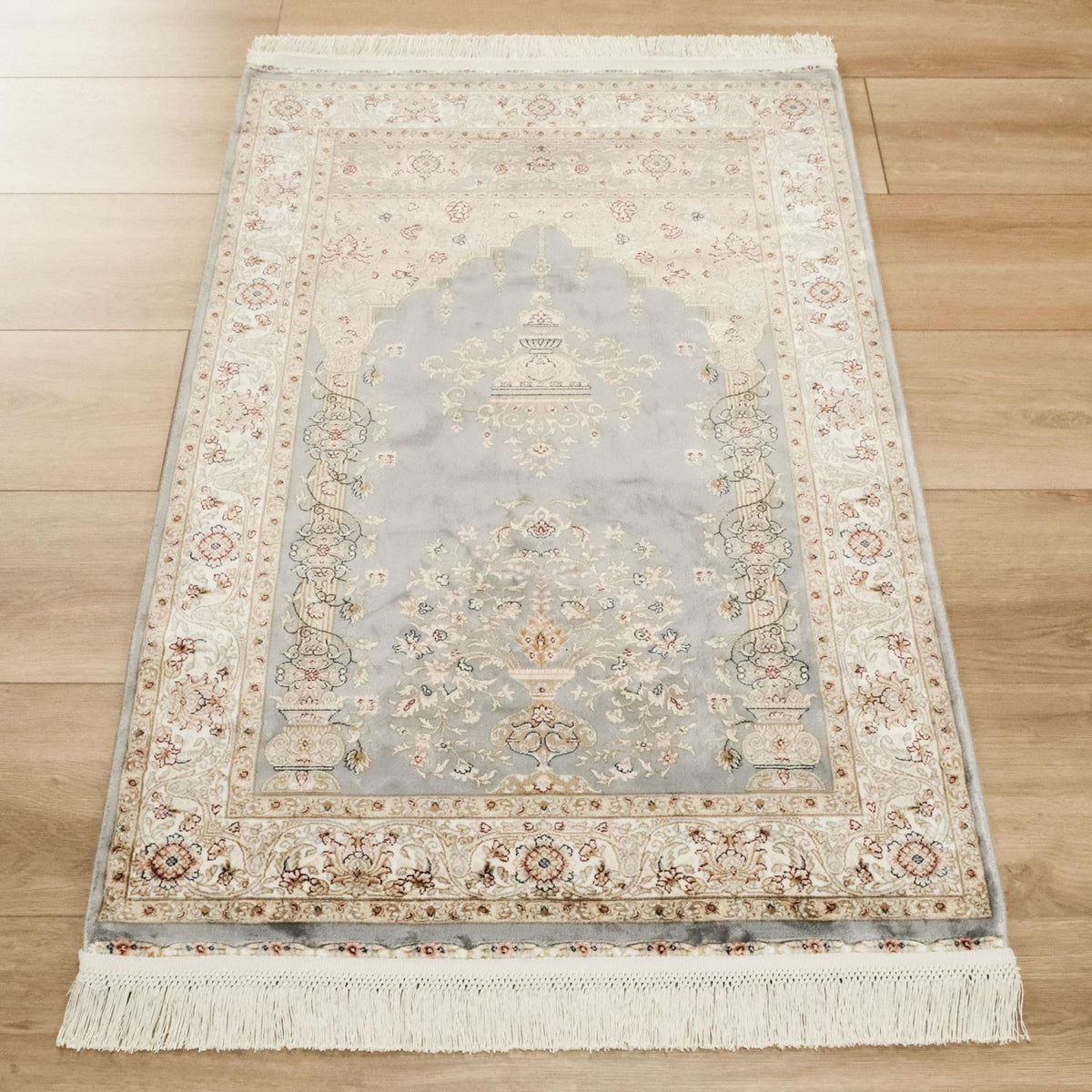 Mihrap Design Gray Carpet Prayer Rug