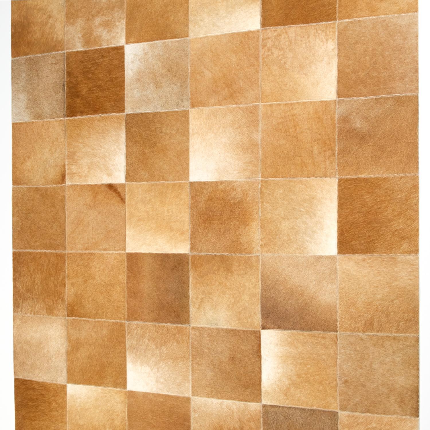 Patchwork Patterned Leather - Sheepskin Carpet