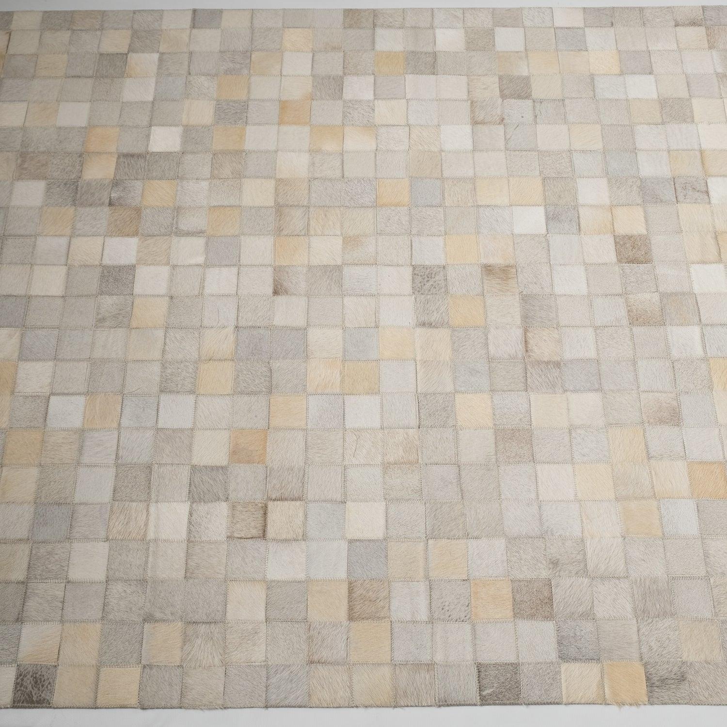 Patchwork Patterned Leather - Sheepskin Carpet