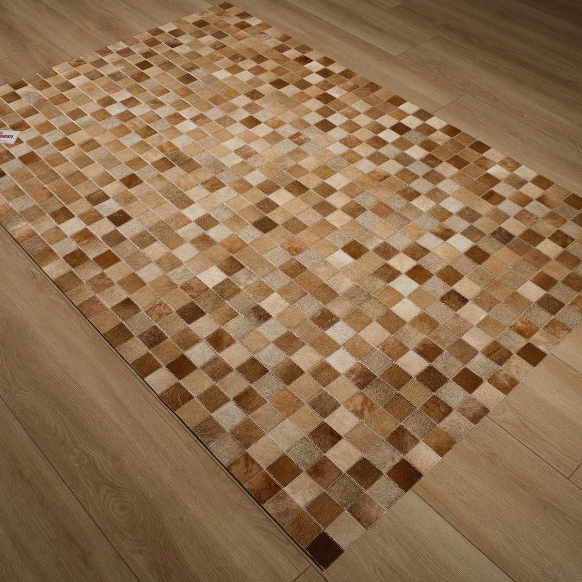 Patchwork Patterned Leather - Sheepskin Carpet