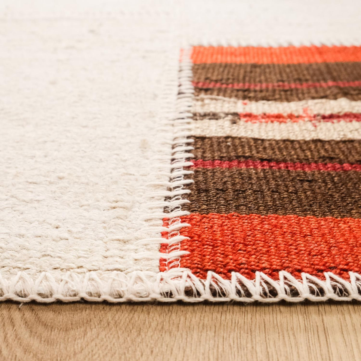 Patchwork Desenli El Dokuma Kendir Halı