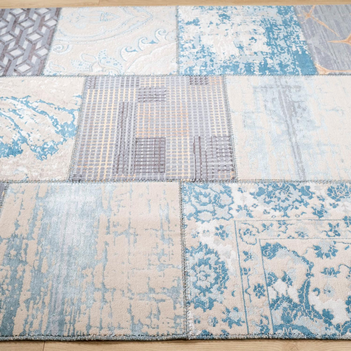 Patchwork Desenli Tezgah Dokuma Halı — bambu