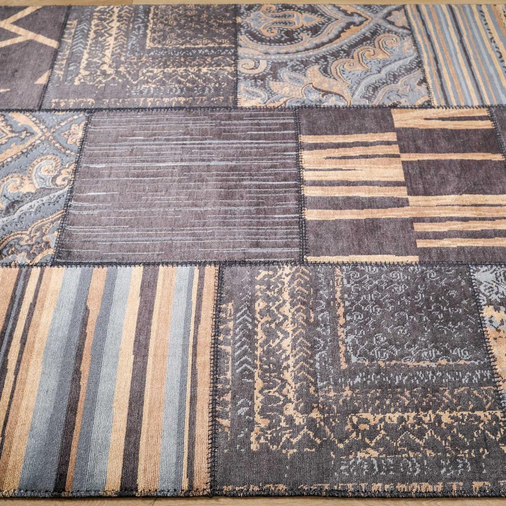 Patchwork Desenli Makine Dokuma Halı