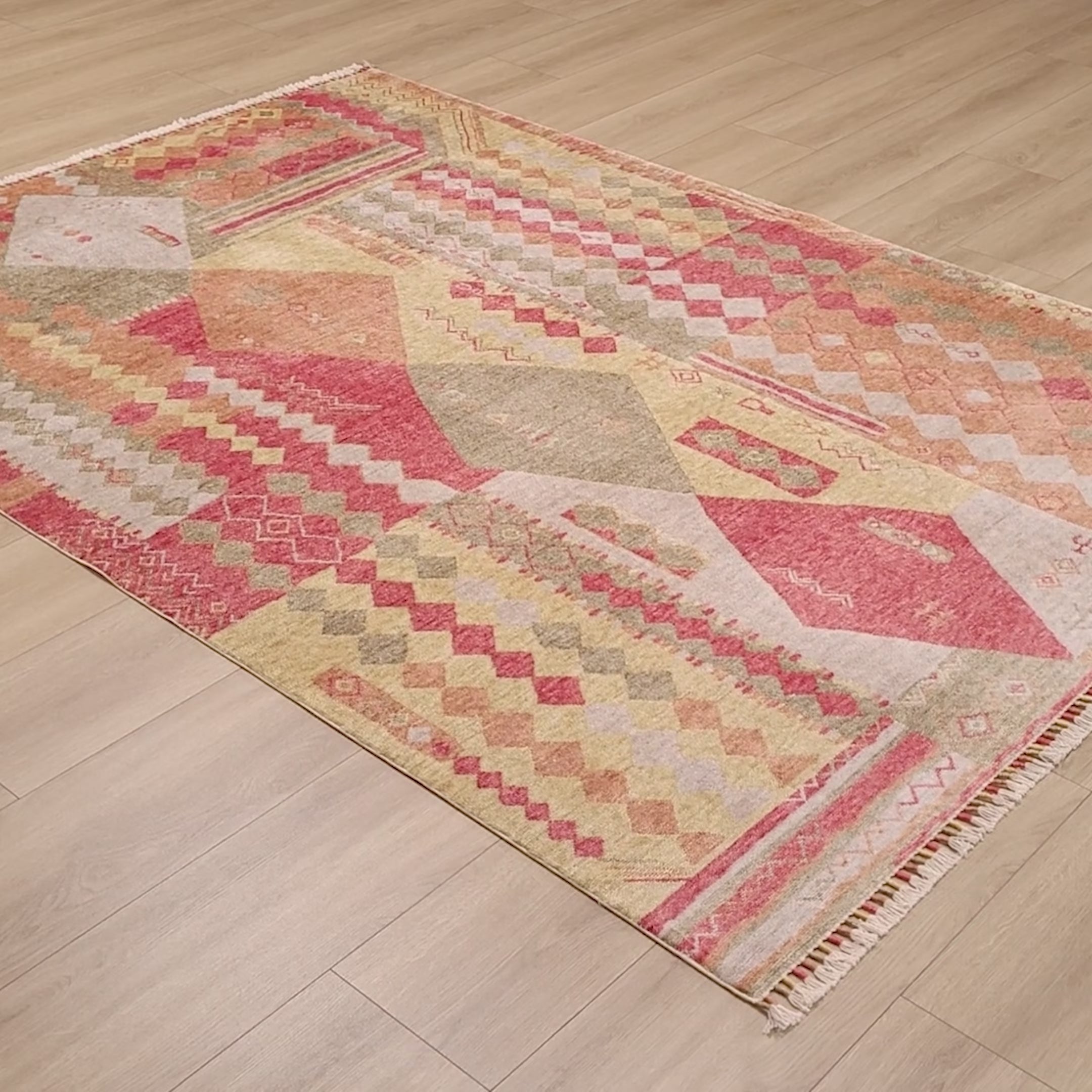 Zara Series Patchwork Patterned Loom Woven Rug