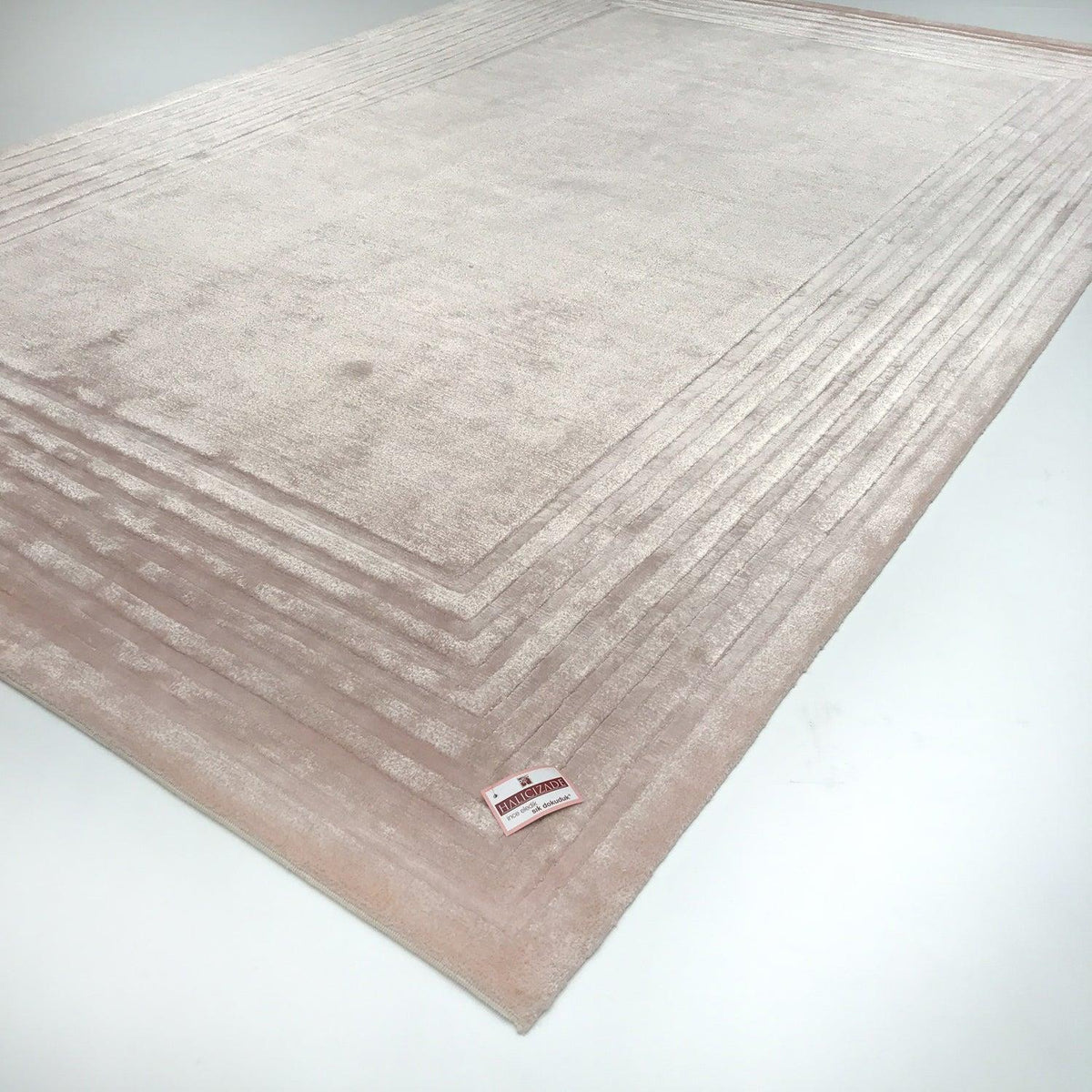 Çerçeve Desenli El Dokuma Halı, pembe, 200x300 cm — Halıcızade