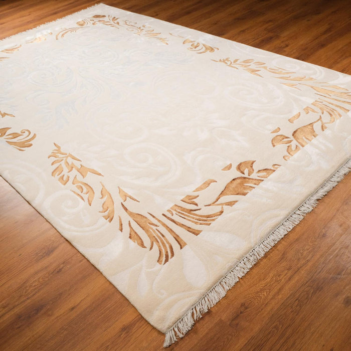 Hand Woven Carpet with Frame Pattern