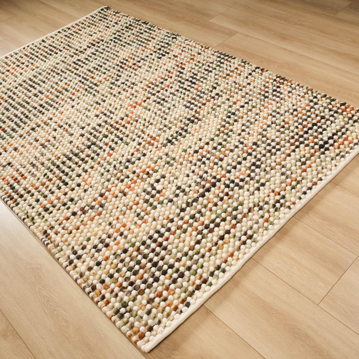 Agra Serisi Sade Desenli El Dokuma Halı, yeşil, 140x200 cm — Halıcızade