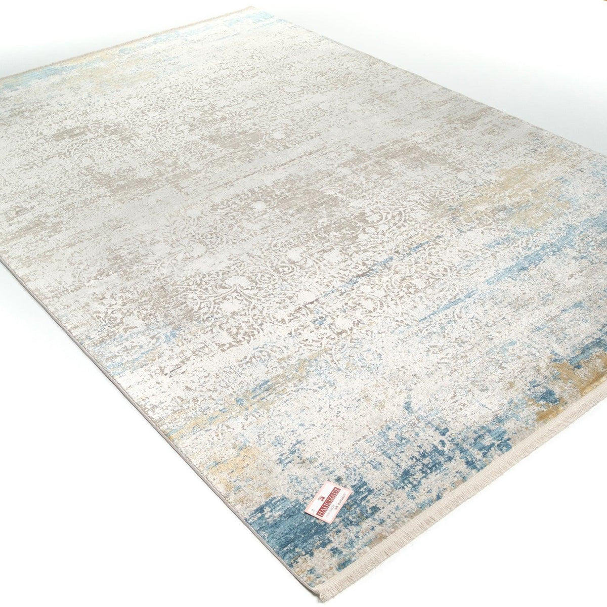Fresco Serisi Soyut Desenli Makine Dokuma Halı, mavi, 160x230 cm — Halıcızade
