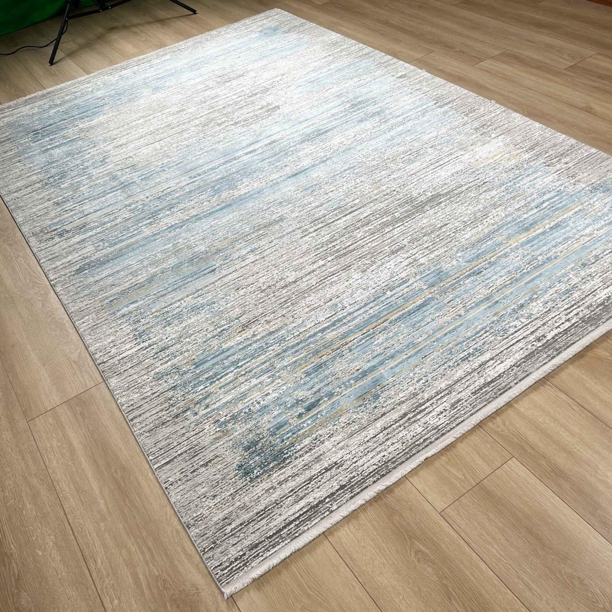 Fresco Serisi Soyut Desenli Makine Dokuma Halı, gri, 200x290 cm — Halıcızade