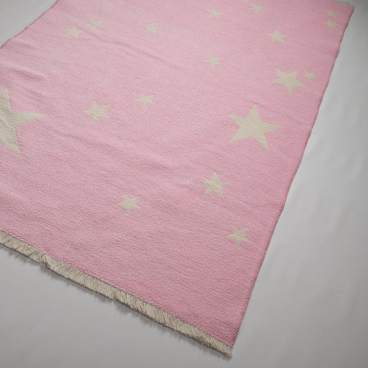 Eco Carpet Mia Cotton Plain Patterned Baby / Kids Room Machine Woven Carpet