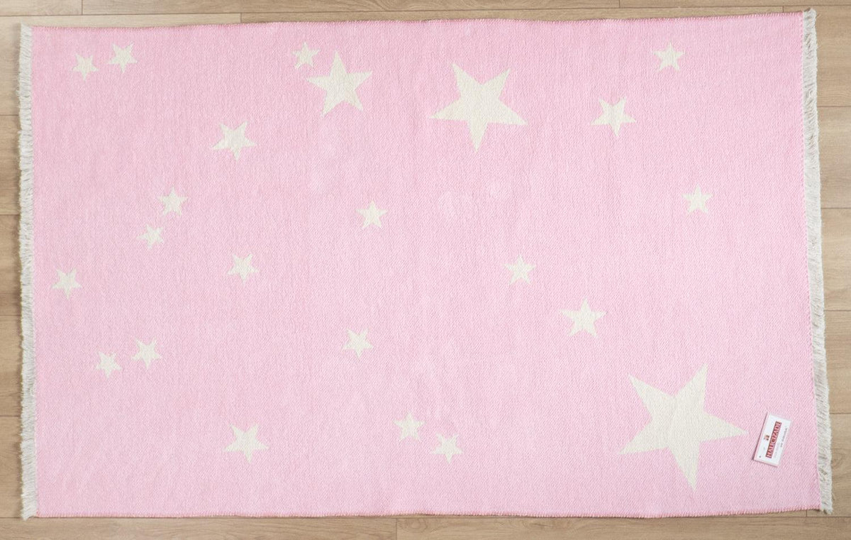 Eco Carpet Mia Cotton Plain Patterned Baby / Kids Room Machine Woven Carpet