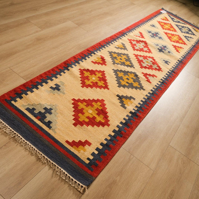 Geometrik Desenli El Dokuma Kilim, 80×300 cm Translation missing: tr.hz.card.alt_brand
